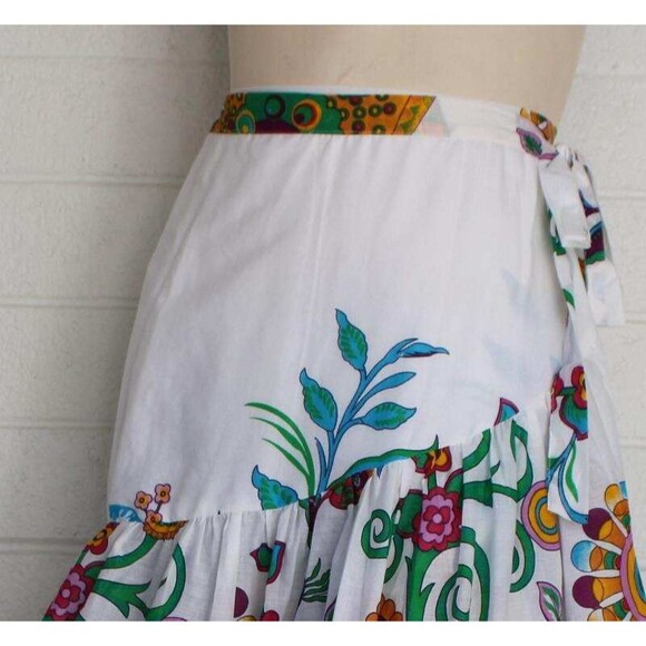 NWT Sacred Threads One Size Colorful Exotic Garden Full Wrap Skirt - Picture 3 of 7